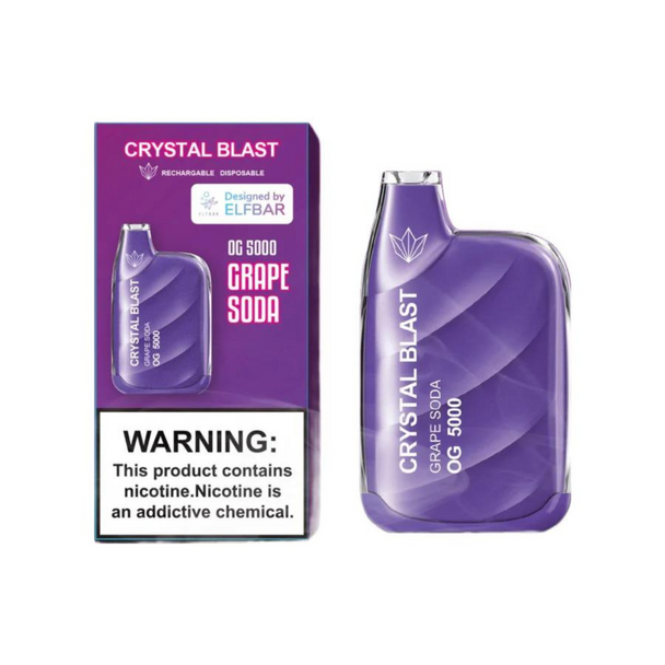 CRYSTAL BLAST BY E.B. DESIGN 5000 PUFF DISPOSABLE DISPLAY OF 10