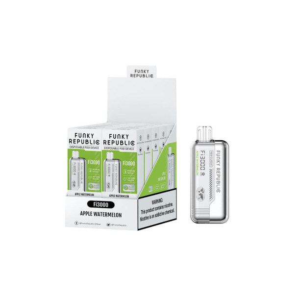 FUNKY REPUBLIC FI3000 DISPOSABLE VAPE 3000 PUFFS DISPLAY OF 10 
wisemenwholesale.com