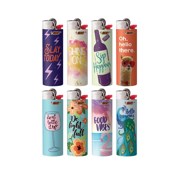 BIC LIGHTERS POSITIVE AFFIRMATIONS EDITION DISPLAY OF 50