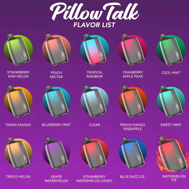 PILLOW TALK 13ML 8500 PUFFS DISBOSABLE VAPE DISPLAY OF 10