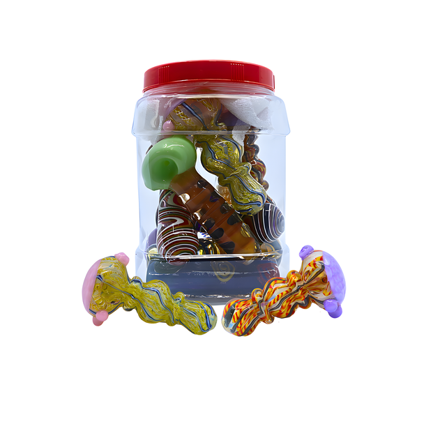 4" MIX DESIGN PREMIUM HANDPIPE JAR 10 COUNT (JAR-36)