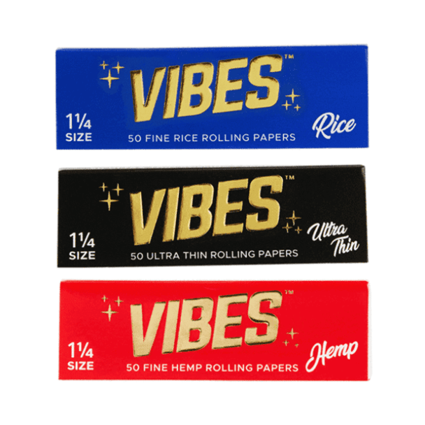 VIBES FINE ROLLING PAPERS 1 1/4 (50 PAPERS/ 50 BOOKS)