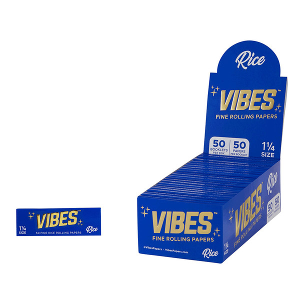 VIBES FINE ROLLING PAPERS 1 1/4 (50 PAPERS/ 50 BOOKS)