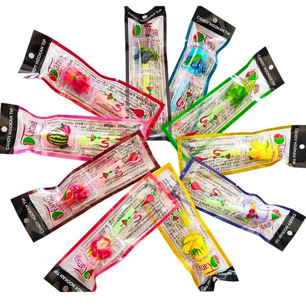 TANYA HOOKAH LOLLIPOP CANDY TIPS DISPLAY OF 10