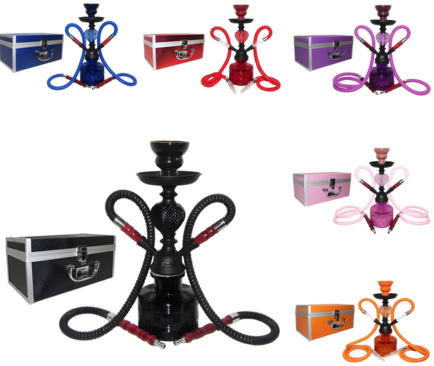 TANYA DR STRANGE 11" HOOKAH ONE HOSE WITH TRAVELING CASE ASSORTED COLORS