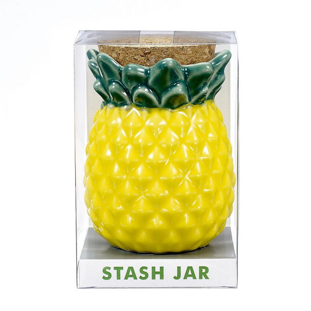 CERAMIC PINEAPPLE STACH JAR (88124)