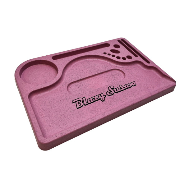 BLAZY SUSAN PLASTIC ROLLING TRAY ASSORTED COLORS