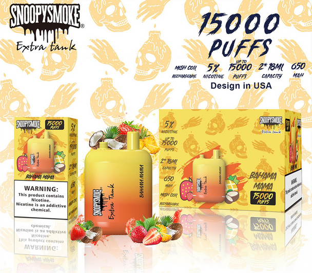 Snoopy Smoke Extra Tank 2 18 ML Disposable Vape - 15000 Puffs