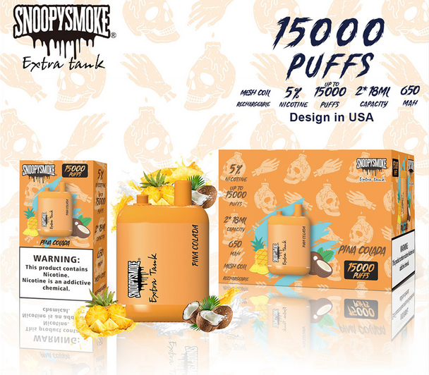 Snoopy Smoke Extra Tank 2 18 ML Disposable Vape - 15000 Puffs