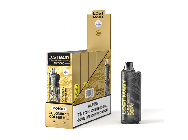 LOST MARY MO5000 BLACK GOLD EDITION 5000 PUFF DISPOSABLE DISPLAY OF 5