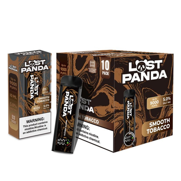 LOST PANDA LP9000 10ML RECHARGEABLE 9000 PUFFS 5% NIC DISPOSABLE DISPLAY OF 10