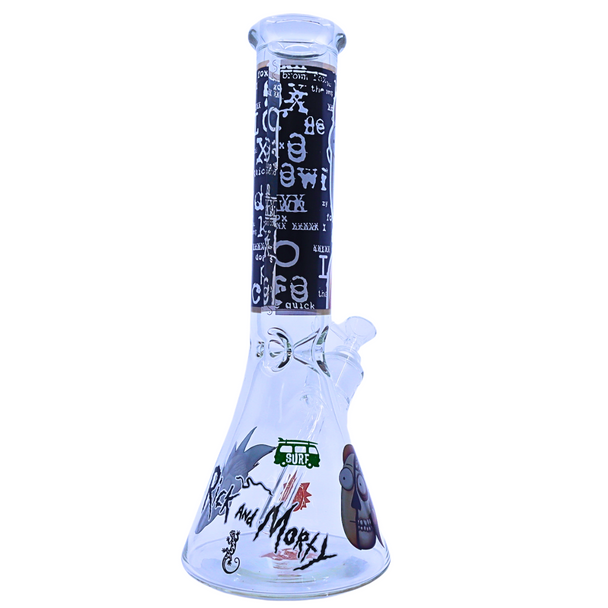 14" RM DECAL BEAKER HEAVY WATERPIPE MIXED DESIGN (WP-349)