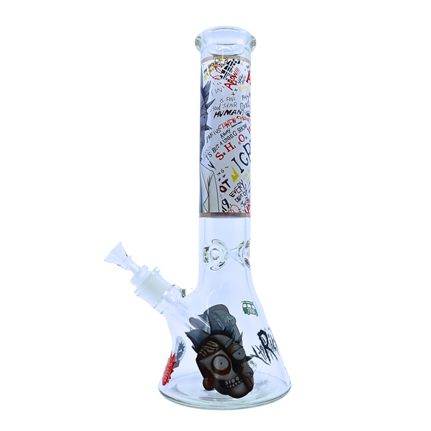 14" RM DECAL BEAKER HEAVY WATERPIPE MIXED DESIGN (WP-349)