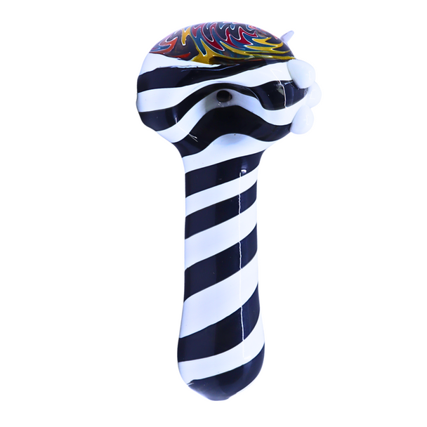 4" PREMIUM GLASS HAND PIPE WAVY DESIGN (HP-149)