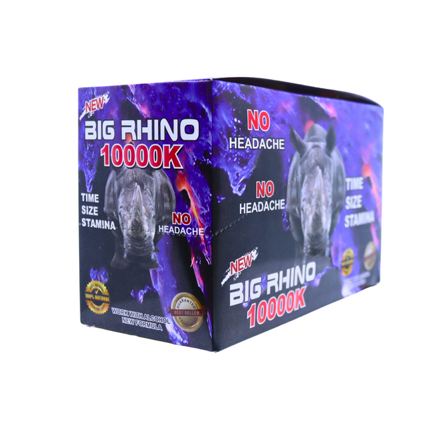 BIG RHINO 10000K PREMIUM MALE ENHANCEMENT PILL (1CT) DISPLAY OF 24