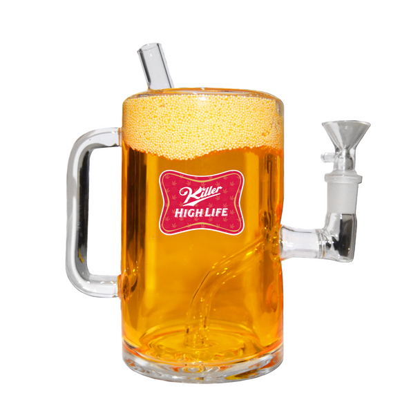 DABTIZED BEER MUG WATER PIPES ASSORTED DESIGNS