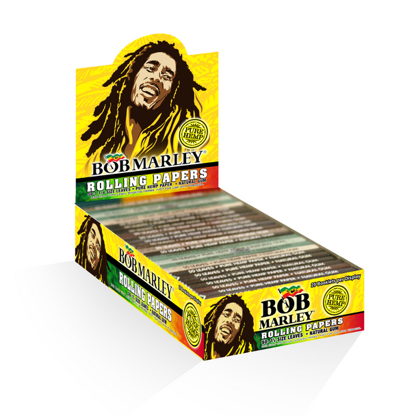 BOB MARLEY ROLLING PAPER 1-1/4 SIZE 50CT DISPLAY OF 25