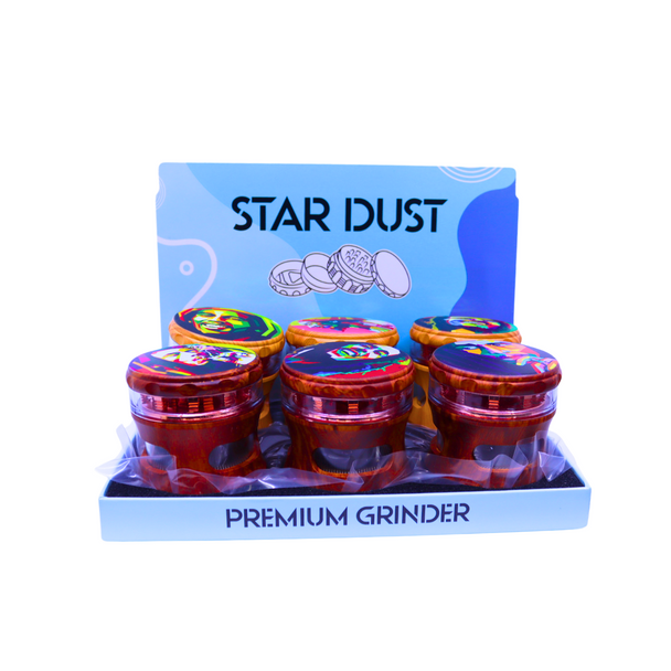 STAR DUST 70MM GRINDER DISPLAY OF 6 (SD-105)