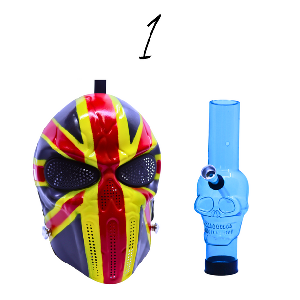 PREMIUM GAS MASK WITH 8" BONG