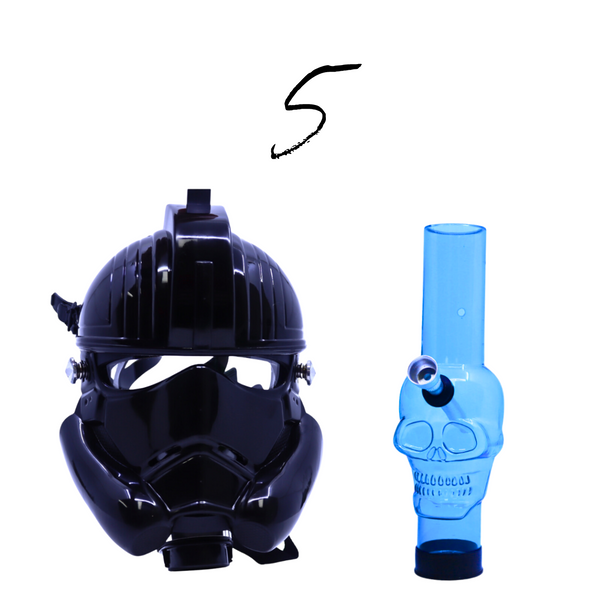 PREMIUM GAS MASK WITH 8" BONG