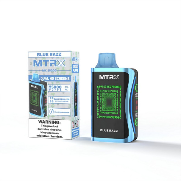 MTRX MX25000 PUFF 20ML DISPOSABLE DUAL HD SCREEN DISPLAY OF 5