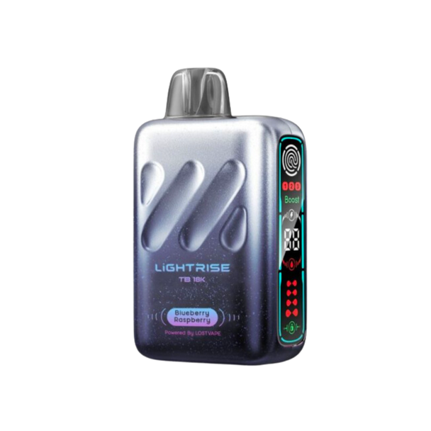 LIGHTRISE TB18K BY LOST VAPE 18000 PUFF 18ML DISPOSABLE TOUCH BUTTON DISPLAY OF 5
