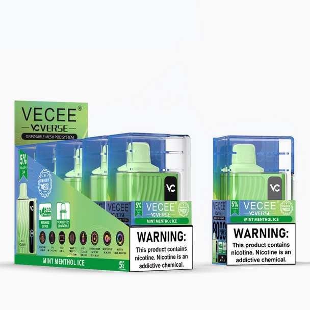 VECEE BY YOCAN VC8000 VERSE EDITION 8000 PUFF 12ML DISPOSABLE DISPLAY OF 5