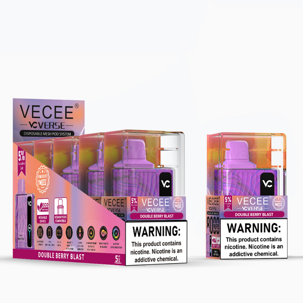 VECEE BY YOCAN VC8000 VERSE EDITION 8000 PUFF 12ML DISPOSABLE DISPLAY OF 5