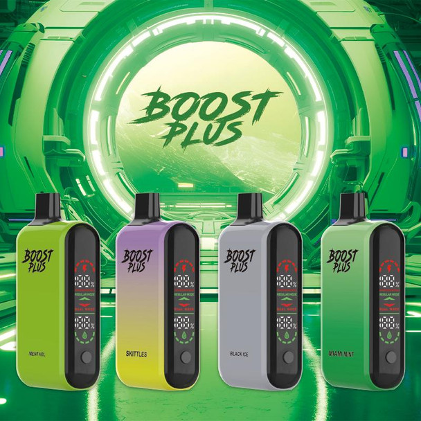 BOOST PLUS 25ML 20000 PUFFS DISPOSABLE VAPE DISPLAY OF 5