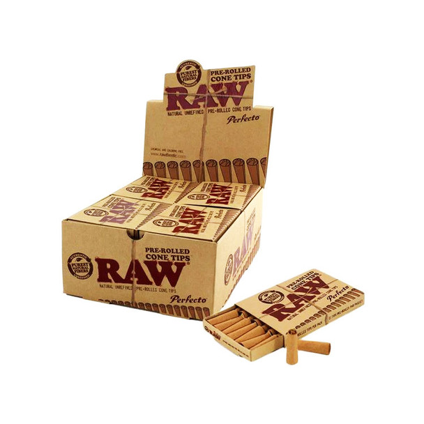 RAW PERFECTO PRE-ROLLED CONE TIPS - 20CT (RAW-49)