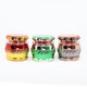 BARREL COLORFUL DESIGNS WITH PEEK THROUGH WINDOW 4 PART 70MM GRINDER DISPLAY OF 6