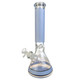14" GLOW IN THE DARK CHECKERED DESIGN BEAKER WATER PIPE WITH 14MM FEMALE BANGER MIXED COLORS (WP-66)
