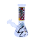 8" PREMIUM GLASS WATER PIPES GLOW IN THE DARK MIXED DESIGN (WP-378)