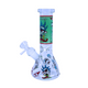 8" PREMIUM GLASS WATER PIPES GLOW IN THE DARK MIXED DESIGN (WP-379)