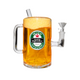 DABTIZED BEER MUG WATER PIPES ASSORTED DESIGNS