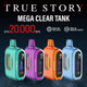 TRUE STORY 20000 PUFFS 20ML DISPOSABLE CLEAR TANK DISPLAY OF 5