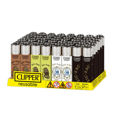 CLIPPER ZIG ZAG 1 EDITION LIGHTER DISPLAY OF 48 (CLIPPER-43)