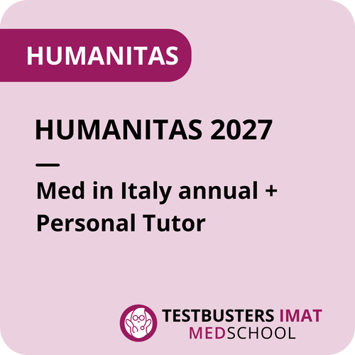 Humanitas 2027 - Med in Italy annual  + Personal Tutor - July