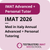 IMAT 2026 - Med in Italy annual Advance + Personal Tutor - April