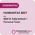 Humanitas 2027 - Med in Italy annual  + Personal Tutor - July