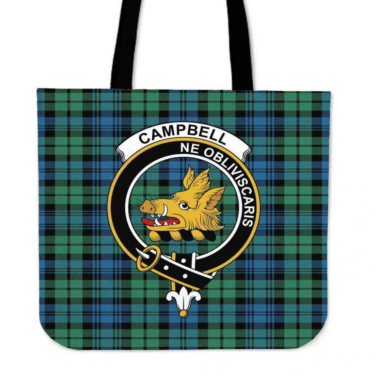 Scottish Campbell Ancient 01 Clan Crest Tartan Tote Bag