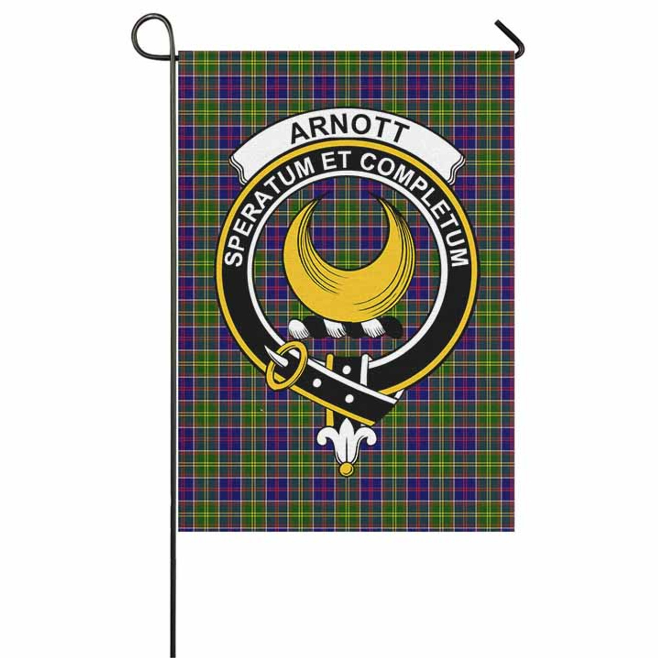 Scottish Arnott Clan Crest Tartan Garden Flag