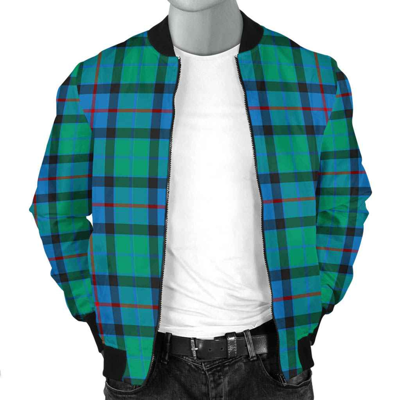 Scottish Flower of Scotland Clan Tartan Bomber Jacket