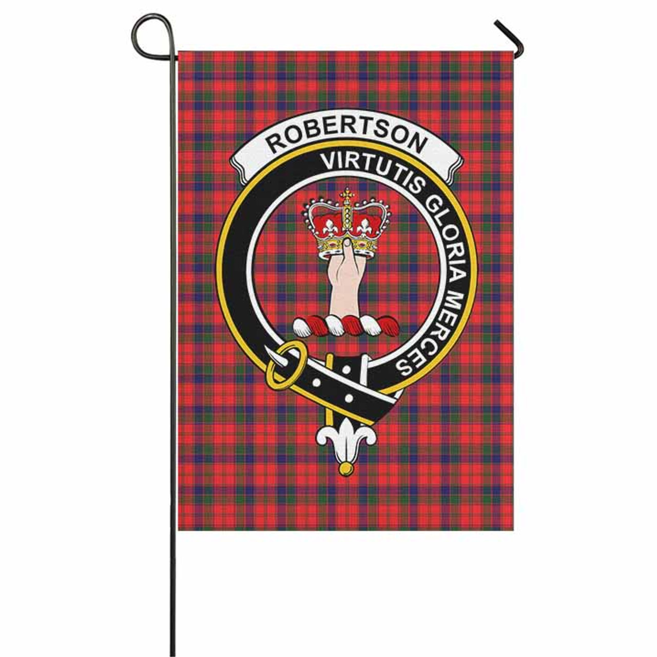 Scottish Robertson Clan Crest Tartan Garden Flag