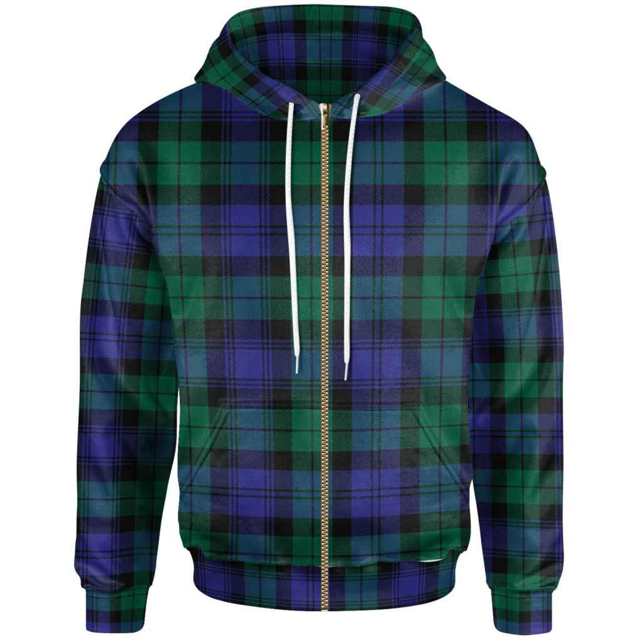 Mens plaid zip sales up hoodies