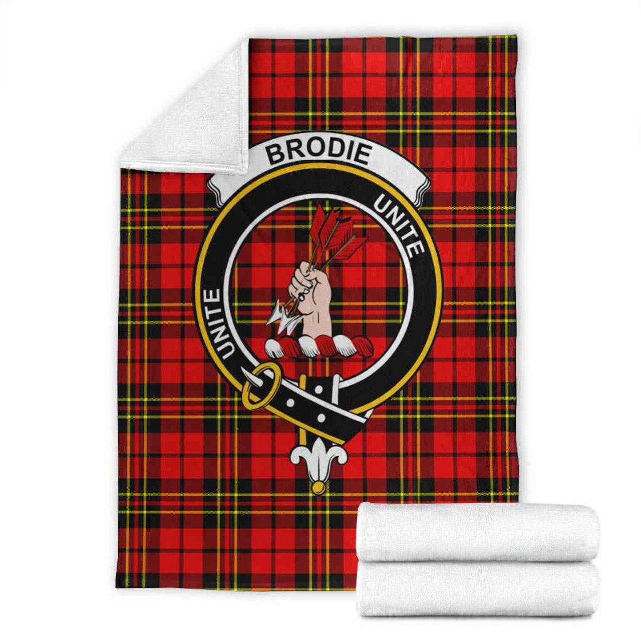 Scottish Brodie Clan Crest Tartan Blanket