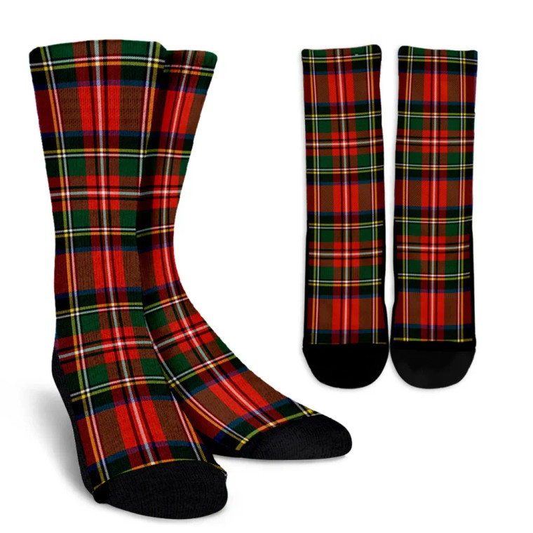 Scottish Stewart Royal Modern Clan Tartan Crew Socks