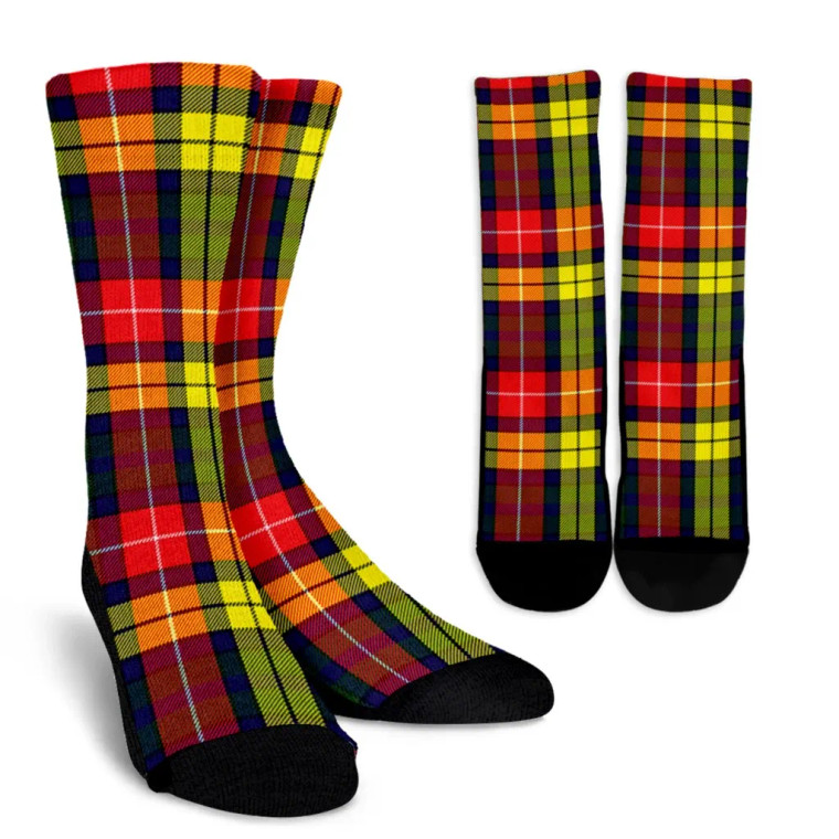 Scottish Buchanan Modern Clan Tartan Crew Socks