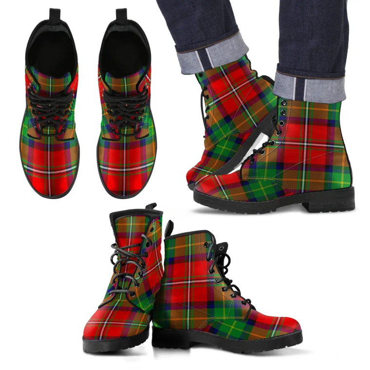Scottish Boyd Modern Clan Tartan Leather Boots