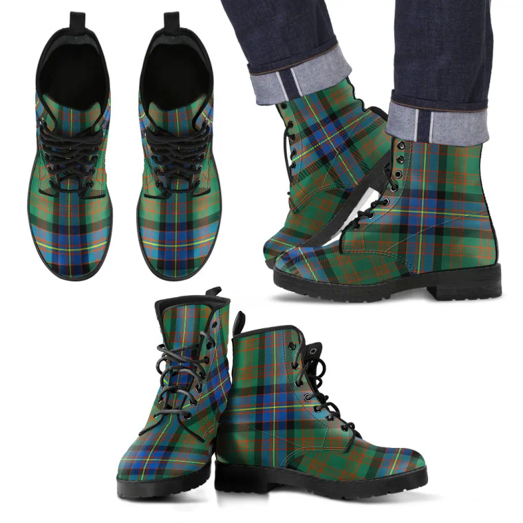 Scottish Cochrane Ancient Clan Tartan Leather Boots